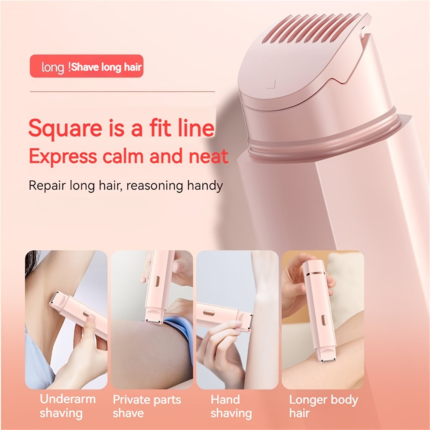 2-in-1 Women’s Dual-Head Electric Shaver & Bikini Trimmer – Gentle, Smooth, Rechargeable
