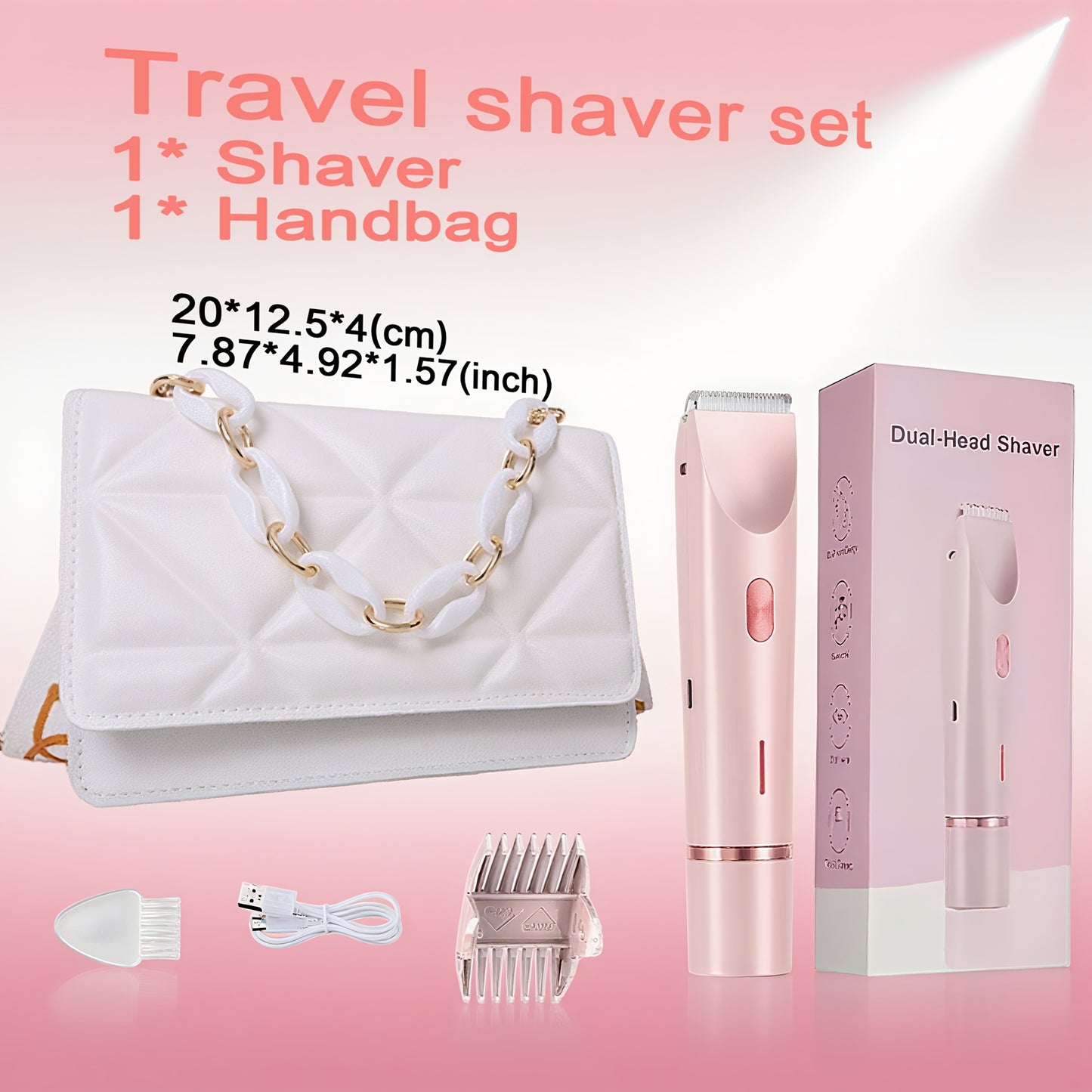 2-in-1 Women’s Dual-Head Electric Shaver & Bikini Trimmer – Gentle, Smooth, Rechargeable