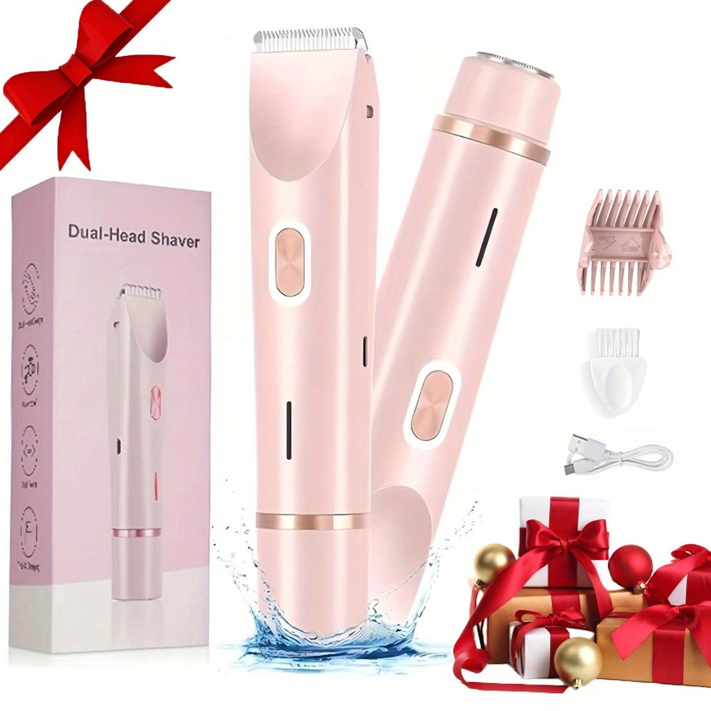 2-in-1 Women’s Dual-Head Electric Shaver & Bikini Trimmer – Gentle, Smooth, Rechargeable