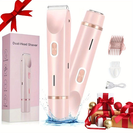 2-in-1 Women’s Dual-Head Electric Shaver & Bikini Trimmer – Gentle, Smooth, Rechargeable